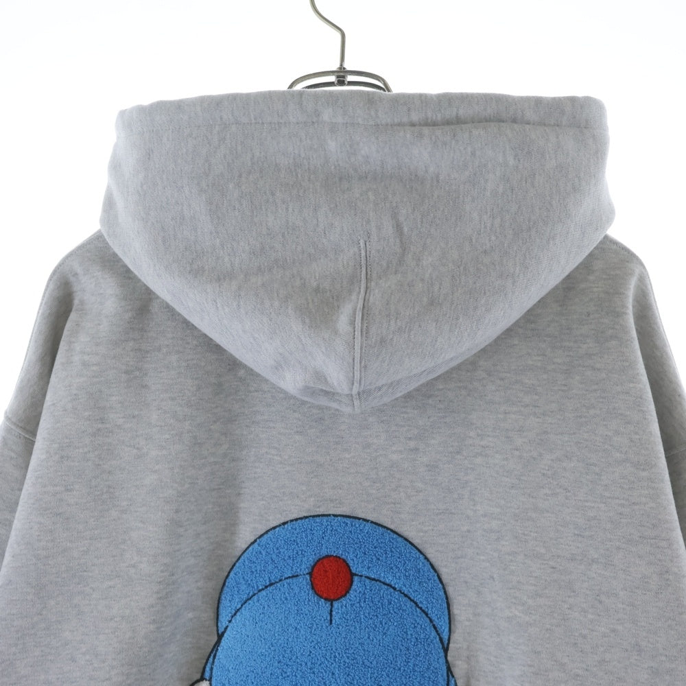 Palace Skateboards(パレススケートボーズ) 25AW ×DORAEMON HOOD ドラえもん 袖ロゴ プルオーバースウェットパーカー フーディー グレー P29CS032