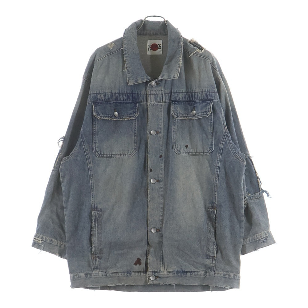 FR(13)NDS(フレンズ) 9oz DENIM JACKET ナインオンス ダメージ加工 デニムトラッカージャケット インディゴ 24A-BSL049-RF