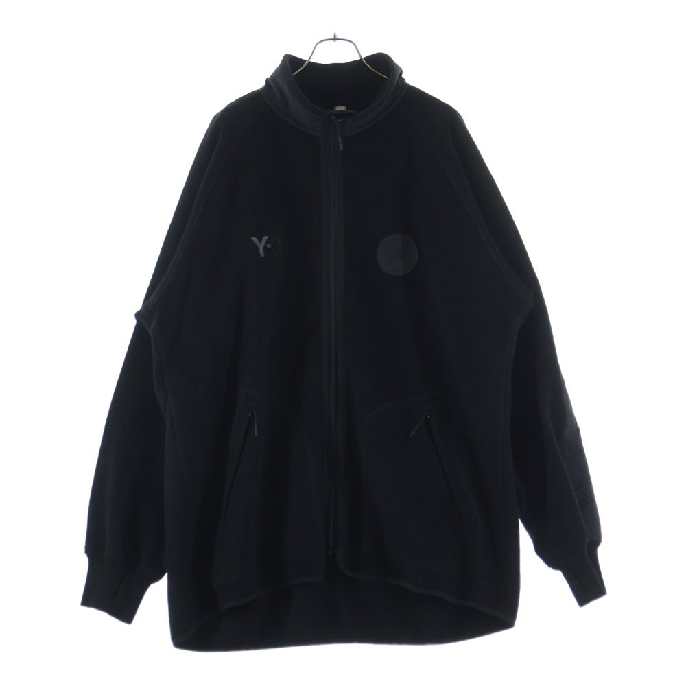 Y-3(ワイスリー) 22AW U LEOPARD FLEECE JACKET 胸ロゴ ウールフリースジャケット ブラック HN1969