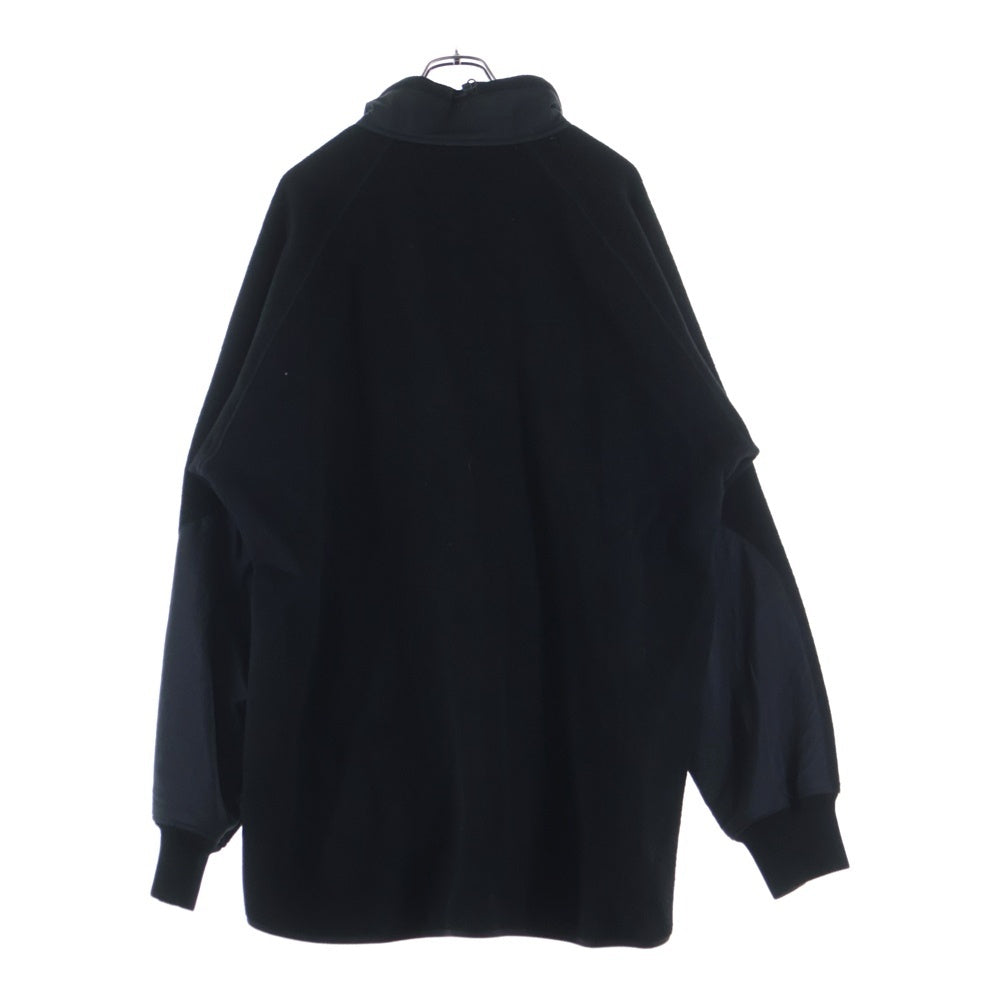 Y-3(ワイスリー) 22AW U LEOPARD FLEECE JACKET 胸ロゴ ウールフリースジャケット ブラック HN1969