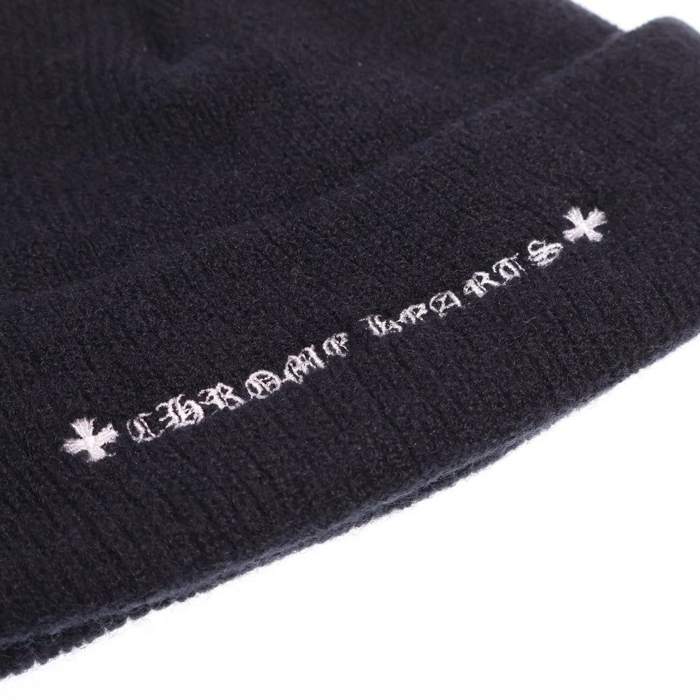 CHROME HEARTS(クロムハーツ) WOOL WATCH CAP フロントエンブロイダリー ウール ワッチ ニット ビーニー 帽子 ブラック