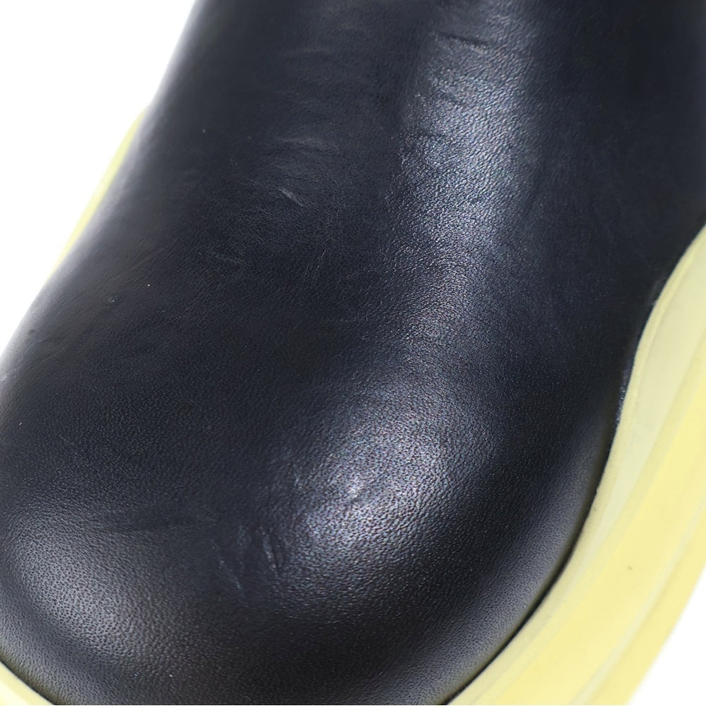 BOTTEGA VENETA(ボッテガヴェネタ) TIRE CHELSEA BOOTS サイドゴア ハイカット チェルシー タイヤブーツ ブラック/イエロー レディース