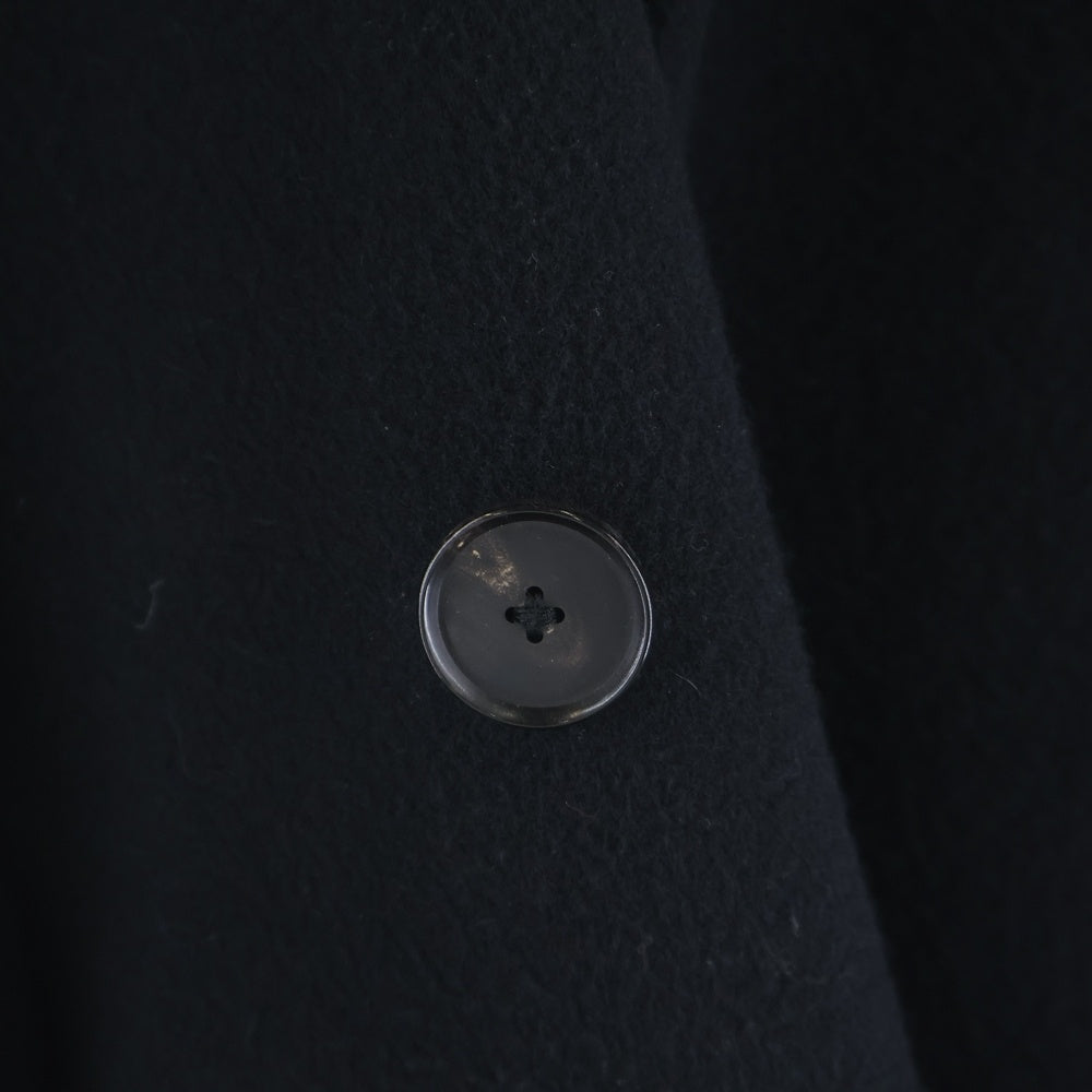 AURALEE(オーラリー) DOUBLE CLOTH LIGHT MELTON CHESTERFIELD COAT ダブルクロス ライトメルトン チェスターフィールド トレンチコート ブラック JK25-2412-81