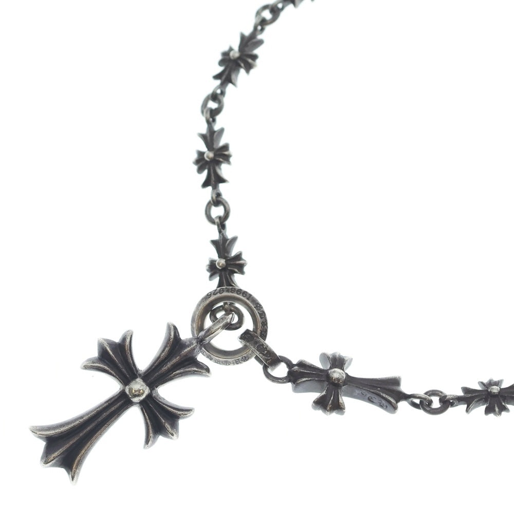 CHROME HEARTS(クロムハーツ) CHKE CHN TNYE W CH CRS タイニーE チョークチェーン ロザリオ ネックレス シルバー BCA226