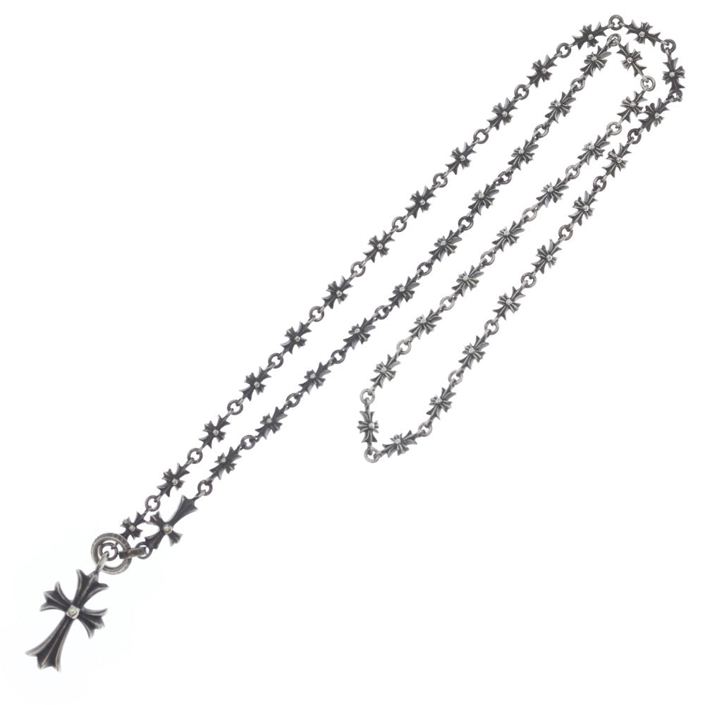 CHROME HEARTS(クロムハーツ) CHKE CHN TNYE W CH CRS タイニーE チョークチェーン ロザリオ ネックレス シルバー BCA226