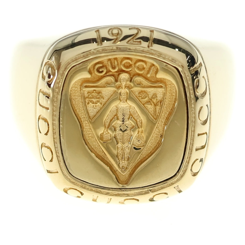 GUCCI(グッチ) SIGNET RING コートオブアームズエングレーブ シグネットリング 指輪 ゴールド