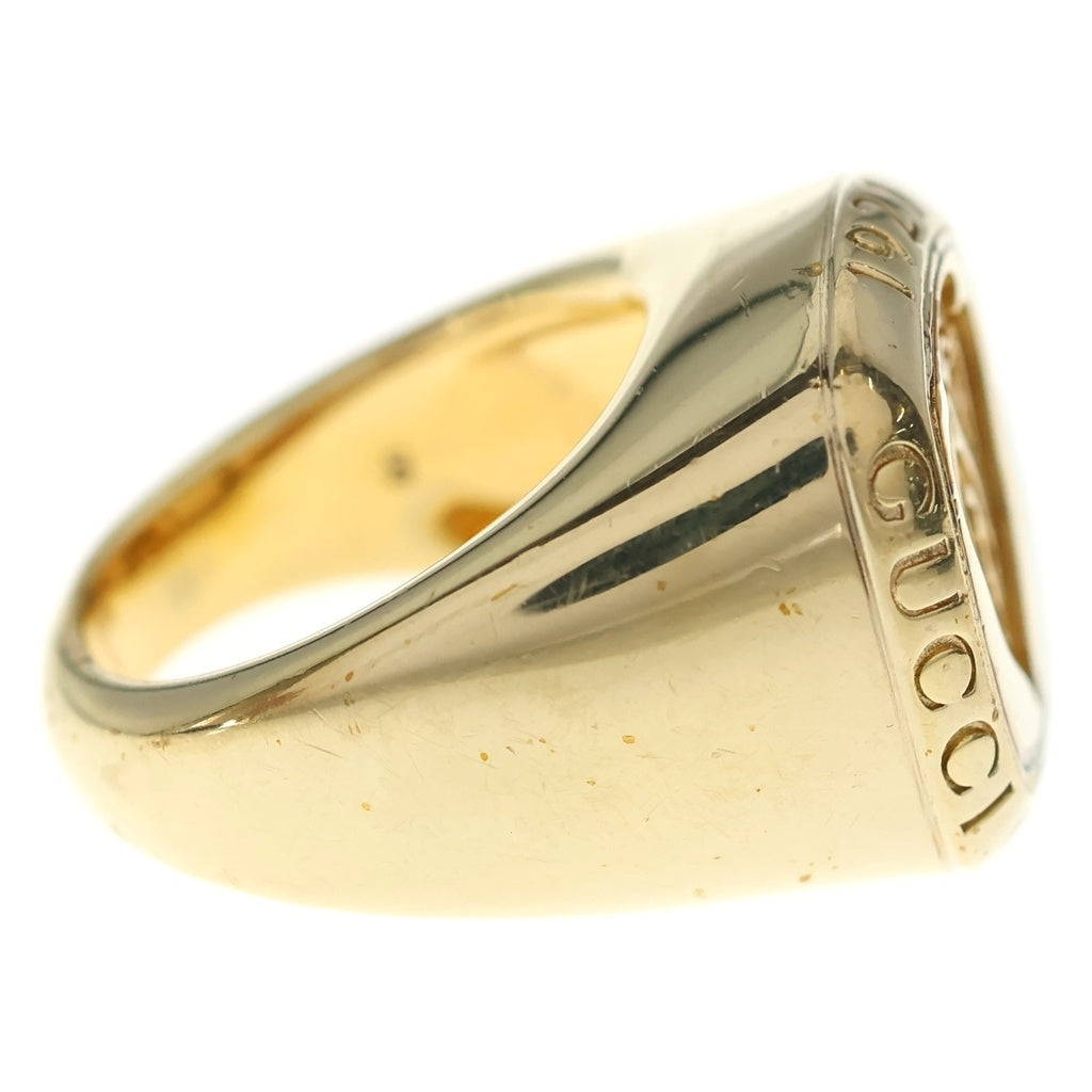 GUCCI(グッチ) SIGNET RING コートオブアームズエングレーブ シグネットリング 指輪 ゴールド レディース