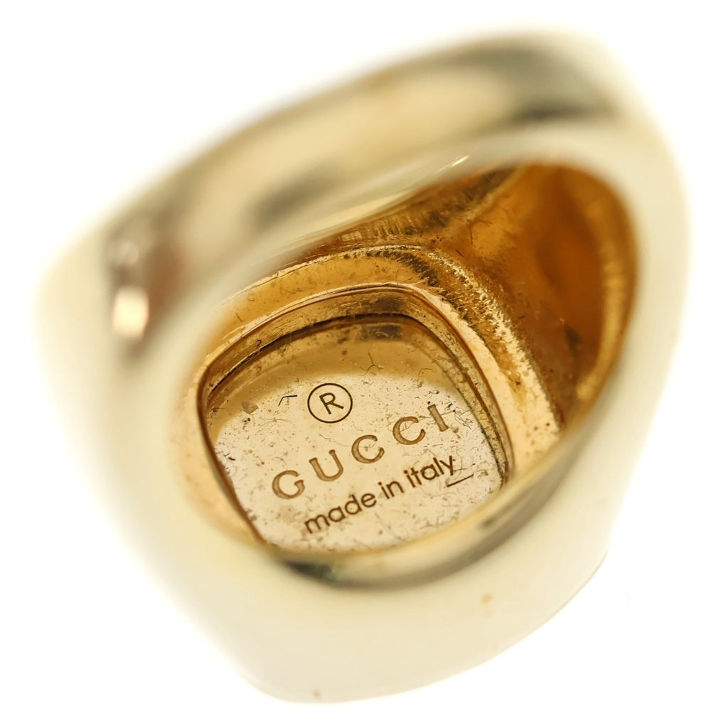 GUCCI(グッチ) SIGNET RING コートオブアームズエングレーブ シグネットリング 指輪 ゴールド レディース