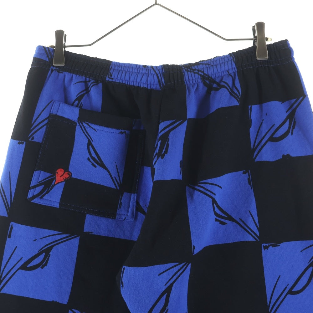 ANTI PROMO(アンチプロモ) 99EYES SWATPANTS MATTY BOY プリントスウェットパンツ ブルー