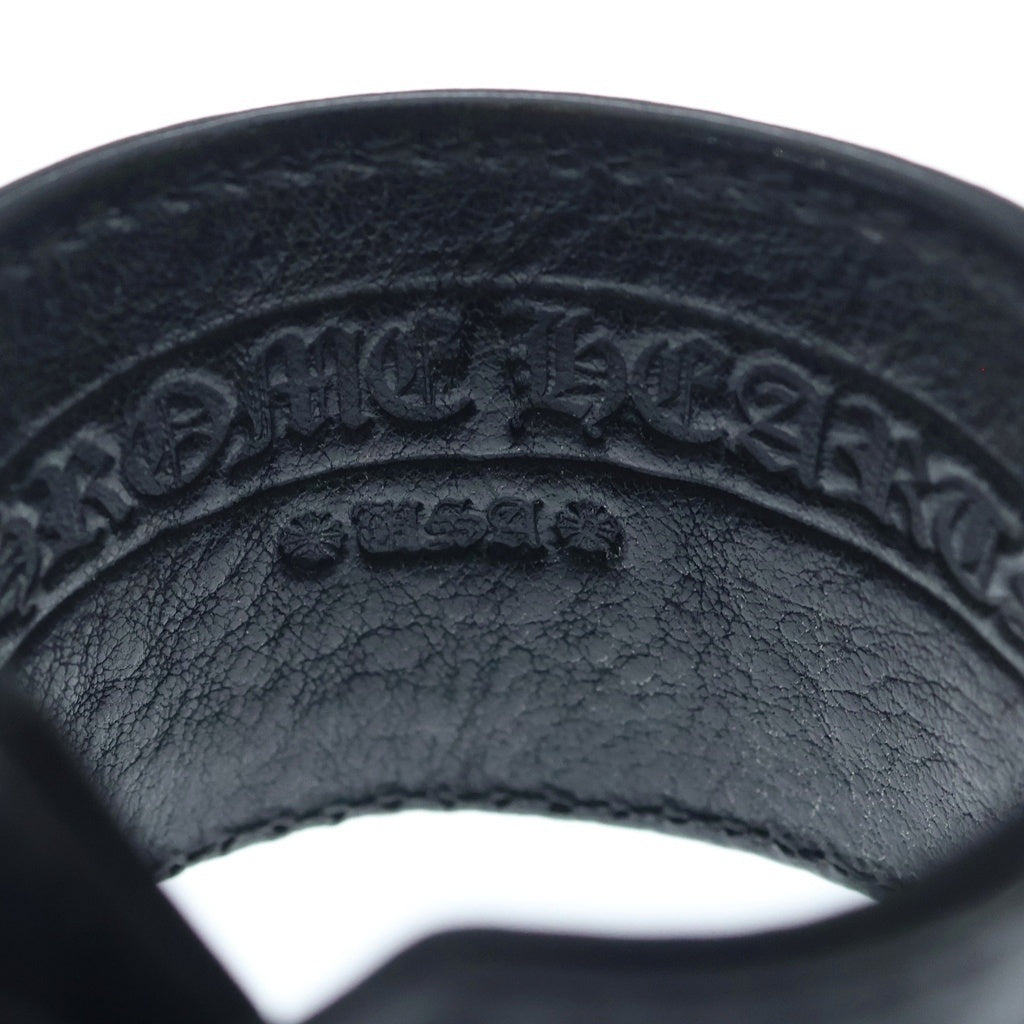 CHROME HEARTS(クロムハーツ) R&R TINY BUCKLE ガンスリンガー タイニーバックル レザーブレスレット チョーカー ブラック/シルバー