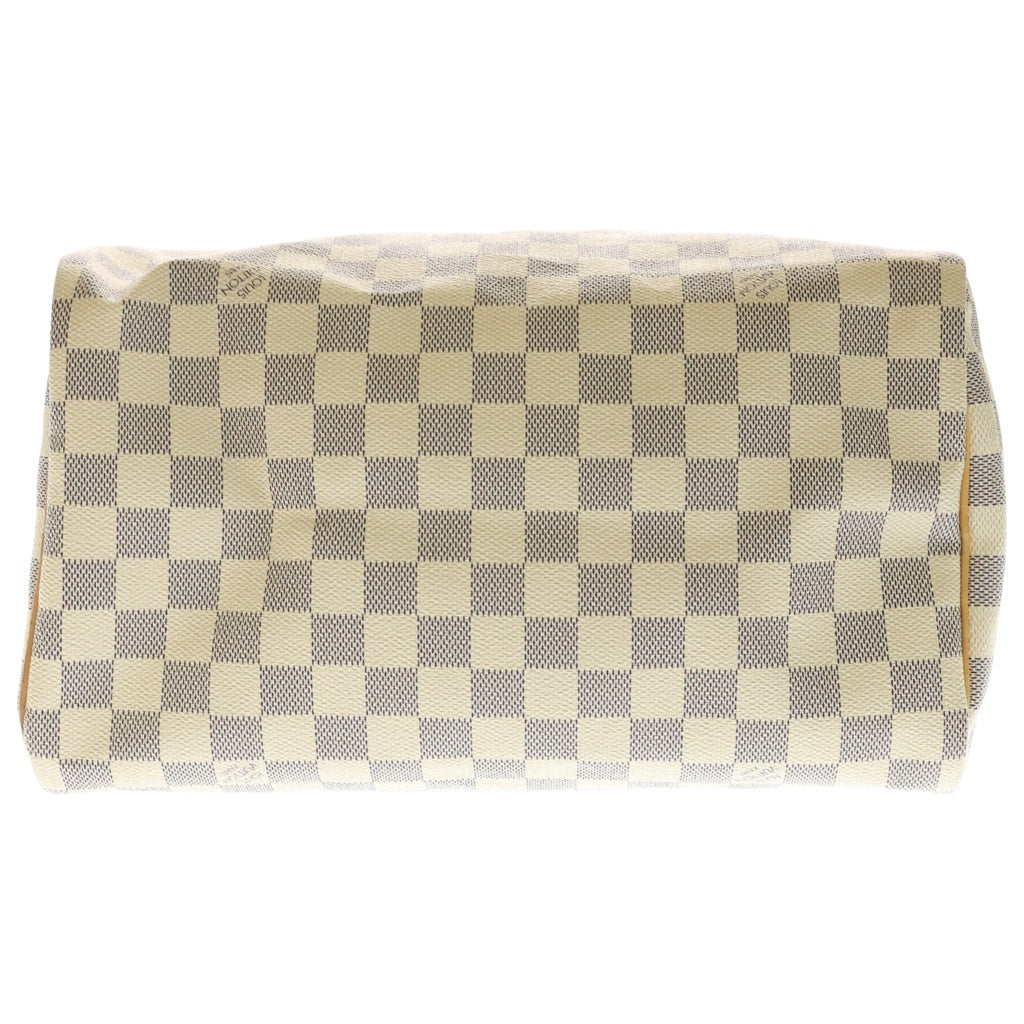 LOUIS VUITTON(ルイヴィトン) ダミエ スピーディー30 レザー PVC ボストンバッグ アイボリー N41370/SP2057 ゴールド金具 レディース