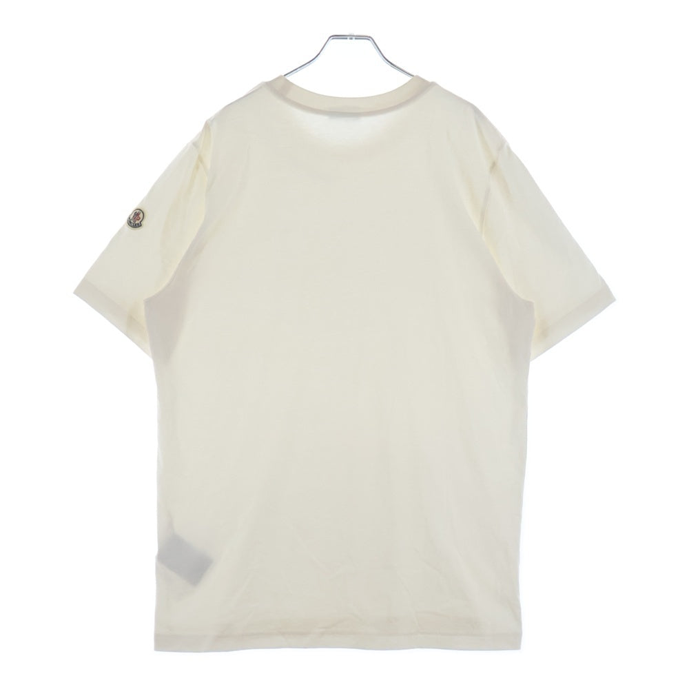 MONCLER(モンクレール) 24SS T-SHIRT ネック3Dロゴ クルーネック半袖Tシャツカットソー ホワイト J10918C00044 8390T