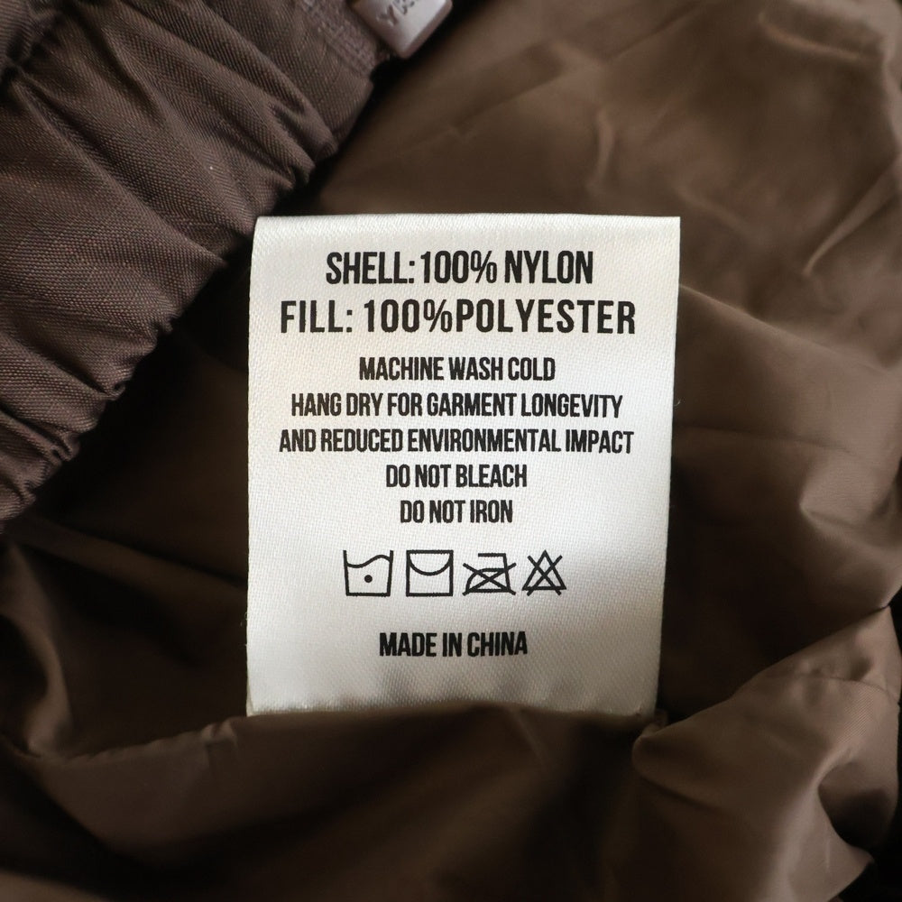 NO BRAND(ノーブランド) THEORIES OF ATLANTIS(セオリーズ) BRICK PUFFER JACKET フーデッドパファージャケット ブラウン