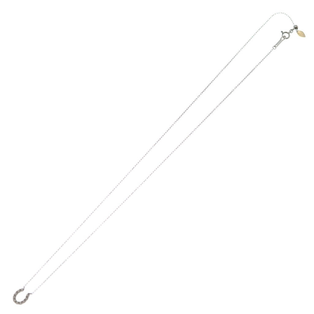 4℃(ヨンドシ-) Pt850 ダイヤ装飾 ホースシュートップ ネックレス シルバー 112533125003 レディース