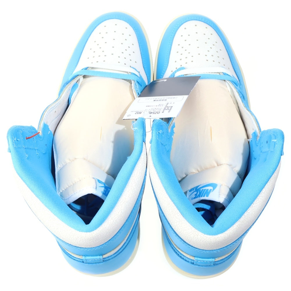 NIKE(ナイキ) AIR JORDAN 1 RETRO HIGH OG UNC REIMAGINED エアジョーダン 1 レトロ リイマジンド ハイカットスニーカー ホワイト/ライトブルー US13/31cm DZ5485-402
