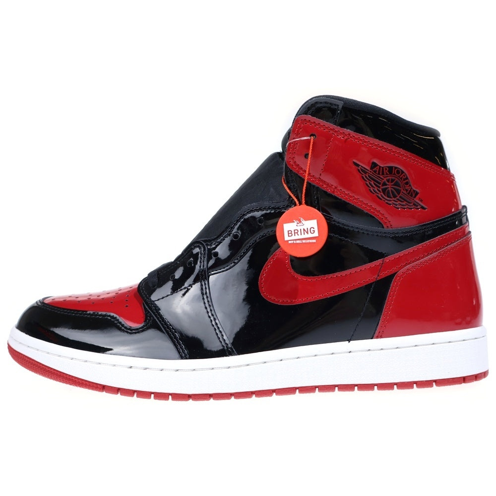 NIKE(ナイキ) AIR JORDAN 1 RETRO HIGH OG BRED PATENT エアジョーダン1 レトロ ブレッド パテント ハイカットスニーカー レッド/ブラック US13/31cm 555088-063