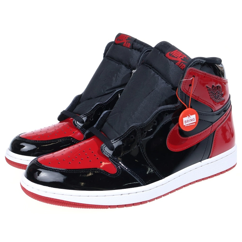 NIKE(ナイキ) AIR JORDAN 1 RETRO HIGH OG BRED PATENT エアジョーダン1 レトロ ブレッド パテント ハイカットスニーカー レッド/ブラック US13/31cm 555088-063