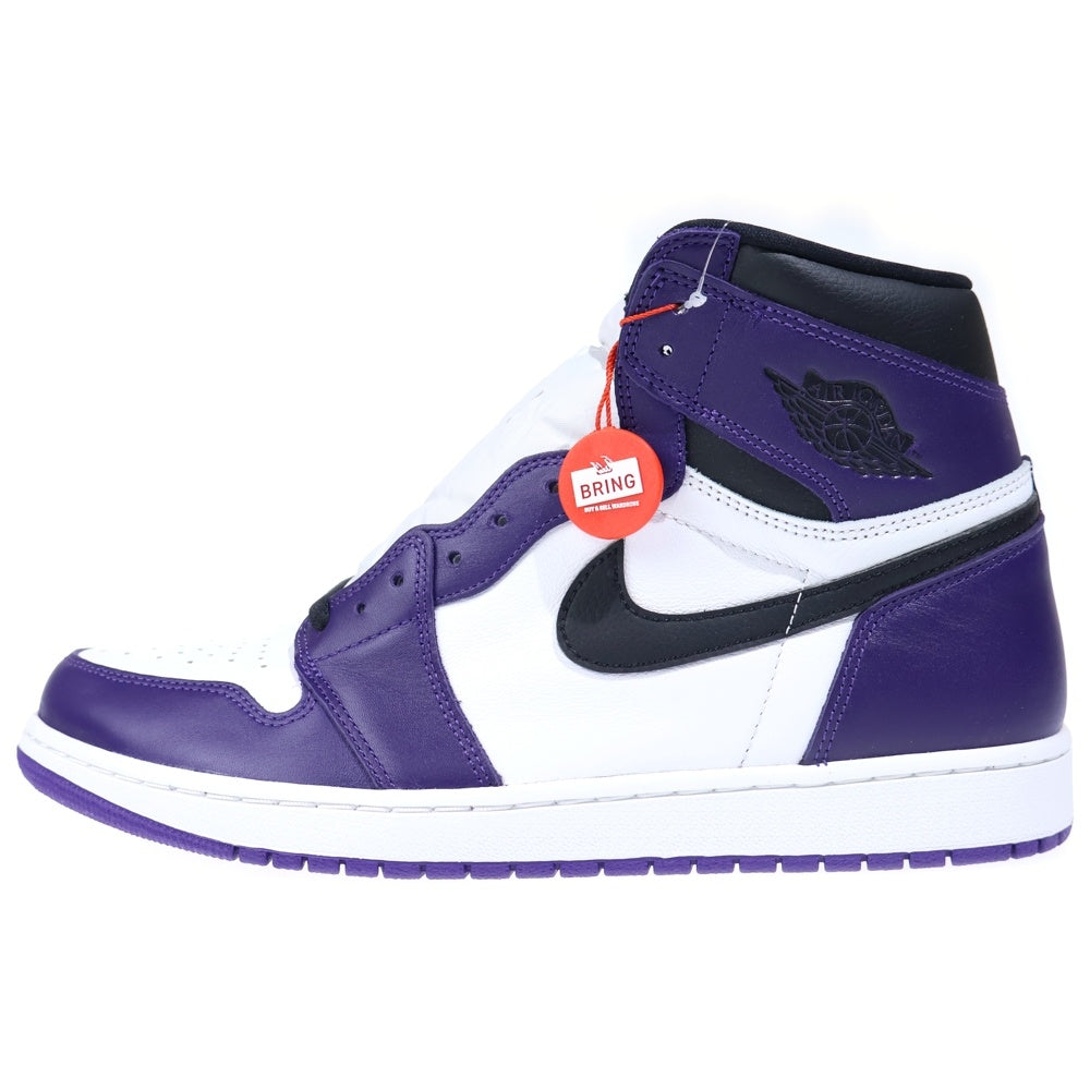 NIKE(ナイキ) AIR JORDAN 1 RETRO HIGH OG COURT PURPLE エアジョーダン1 レトロ コートパープル ハイカットスニーカー ホワイト/パープル US13/31cm 555088-500