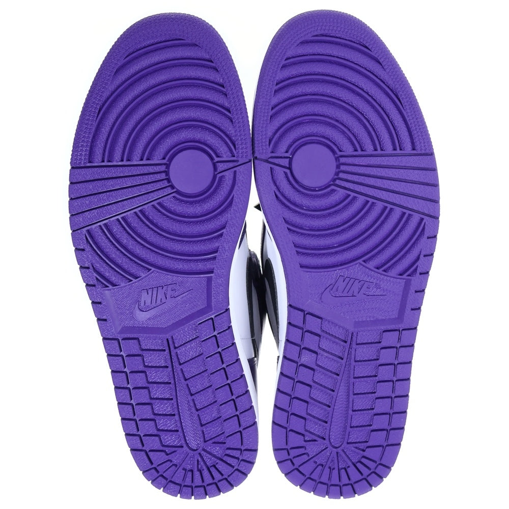 NIKE(ナイキ) AIR JORDAN 1 RETRO HIGH OG COURT PURPLE エアジョーダン1 レトロ コートパープル ハイカットスニーカー ホワイト/パープル US13/31cm 555088-500