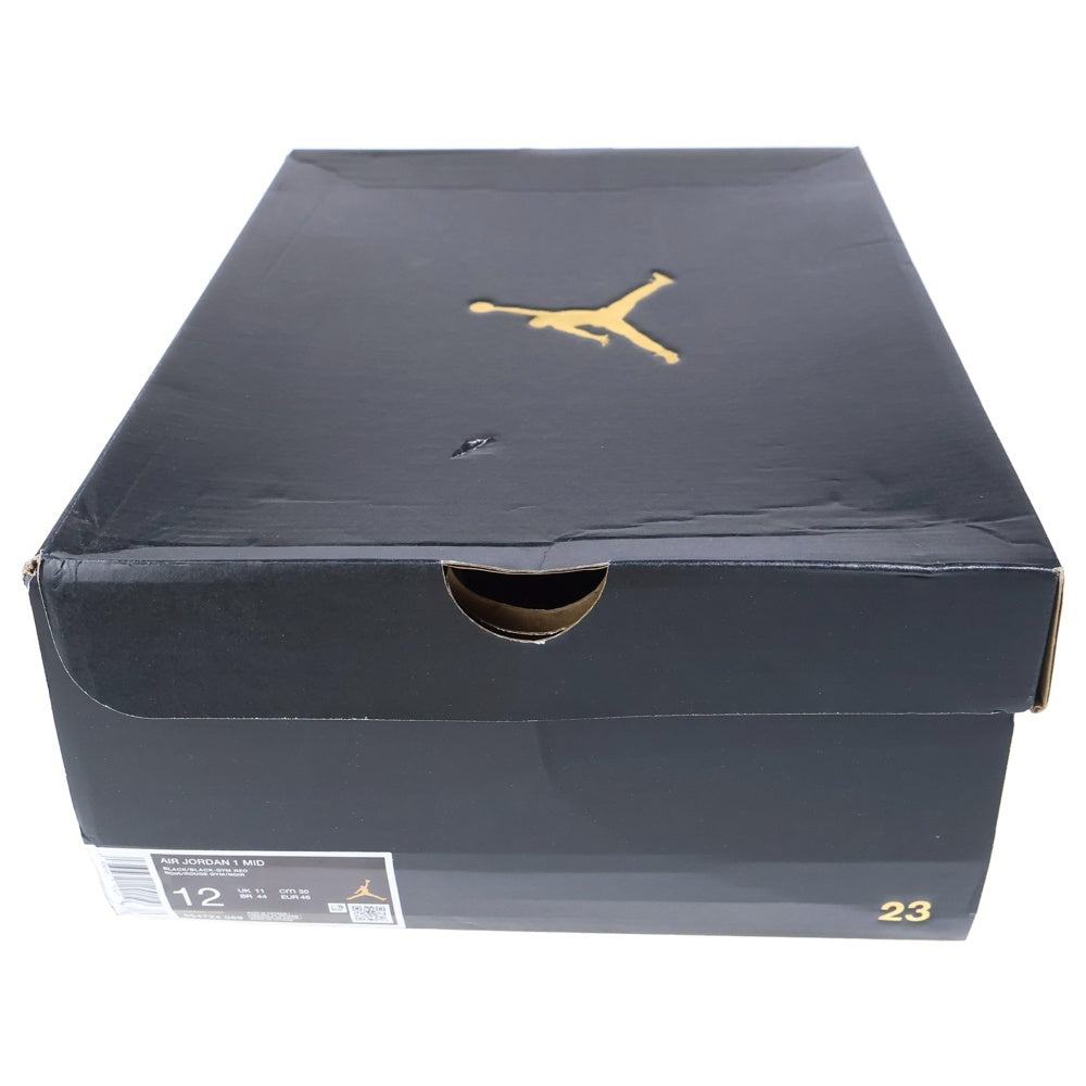 NIKE(ナイキ) AIR JORDAN 1 MID CHICAGO BLACK TOE エアジョーダン1 シカゴ ブラックトゥ つま黒 ミッドカットスニーカー ブラック/ホワイト/レッド US12/30cm 554724-069