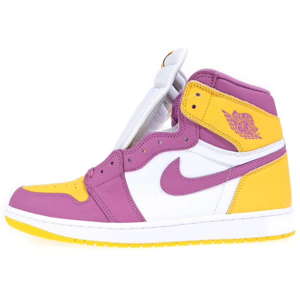NIKE(ナイキ) AIR JORDAN 1 RETOR HIGH OG BROTERHOOD エアジョーダン1 レトロ ブラザーフッド ハイカットスニーカー イエロー/パープル US13/31cm 555088-706