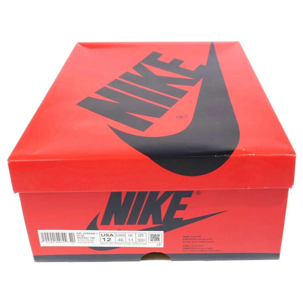 NIKE(ナイキ) AIR JORDAN 1 HIGH 85 NEUTRAL GREY エアジョーダン1 85 ニュートラルグレー ハイカットスニーカー ホワイト US12/30cm BQ4422-100