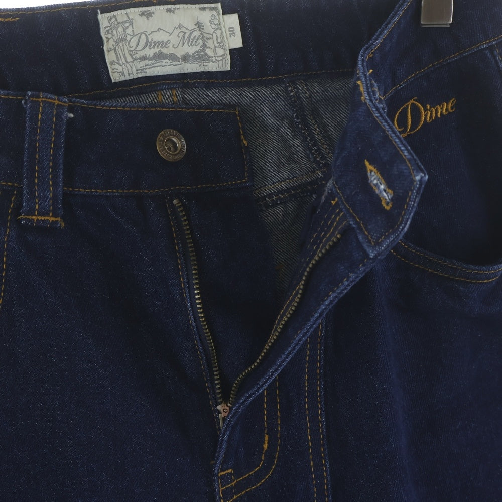 Dime(ダイム) バックロゴパッチ ジップフライ デニムパンツ ジーンズ インディゴ