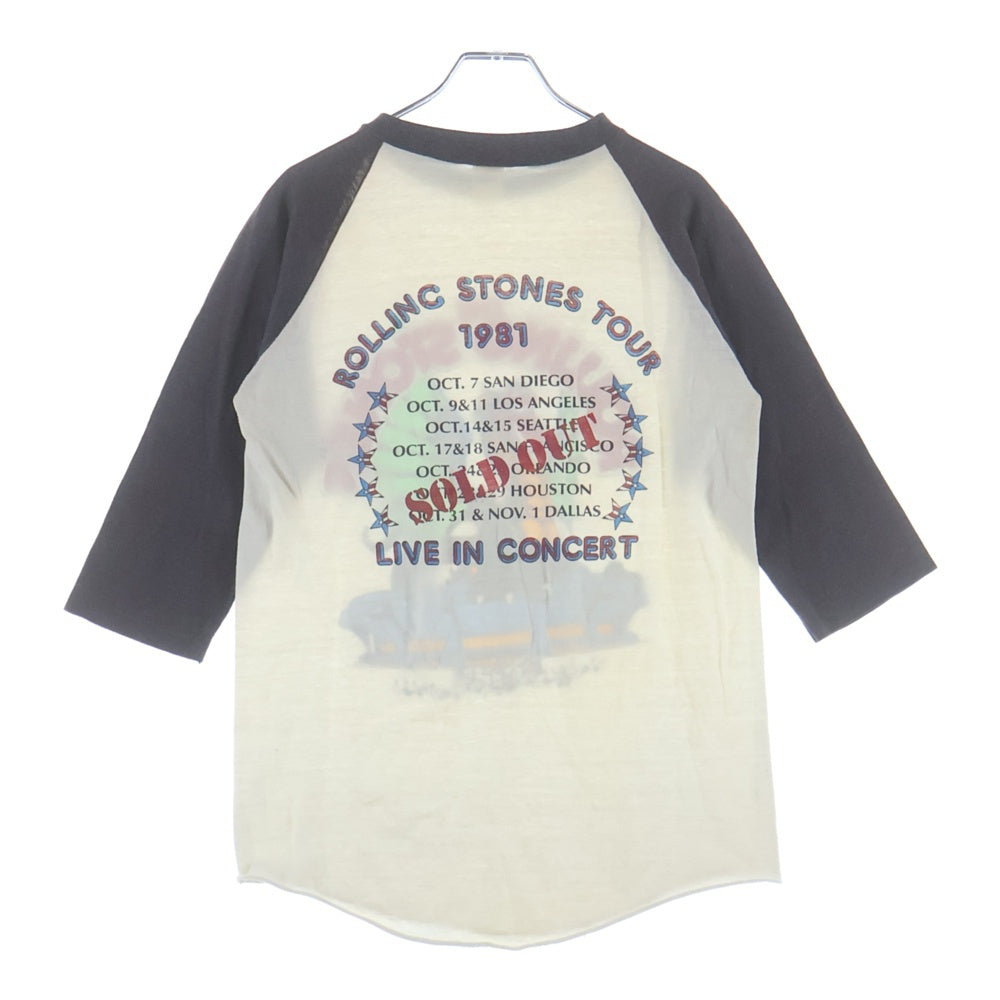 VINTAGE(ヴィンテージ) 80S VINTAGE THE ROLLING STONES AMERICAN TOUR 1981 BASEBALL TEE ヴィンテージ ローリングストーンズ アメリカンツアー ラグランスリーブ ベースボールシャツ