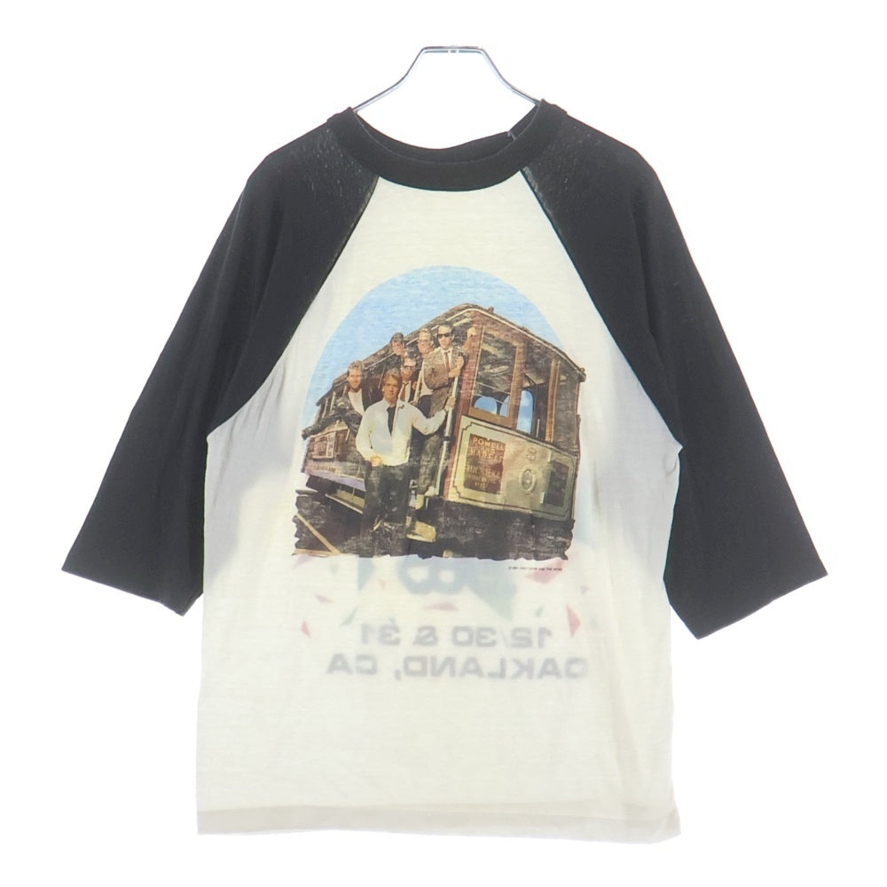 VINTAGE(ヴィンテージ) 80S VINTAGE HUEY LEWIS & THE NEWS 1985 BASEBALL TEE ヴィンテージ ヒューイ・ルイス ザ・ニュース 両面プリント ラグランスリーブ ベースボールシャツ