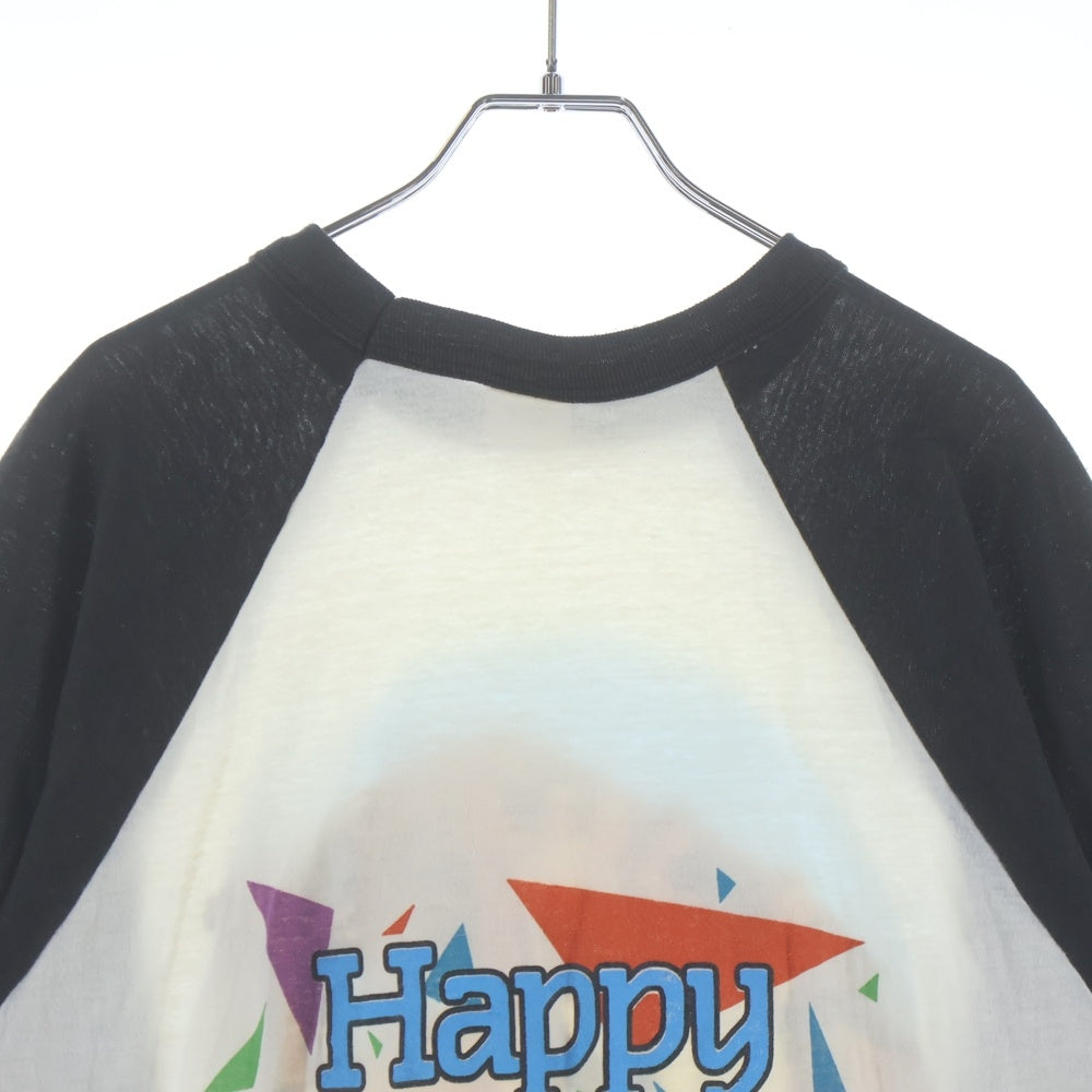 VINTAGE(ヴィンテージ) 80S VINTAGE HUEY LEWIS & THE NEWS 1985 BASEBALL TEE ヴィンテージ ヒューイ・ルイス ザ・ニュース 両面プリント ラグランスリーブ ベースボールシャツ