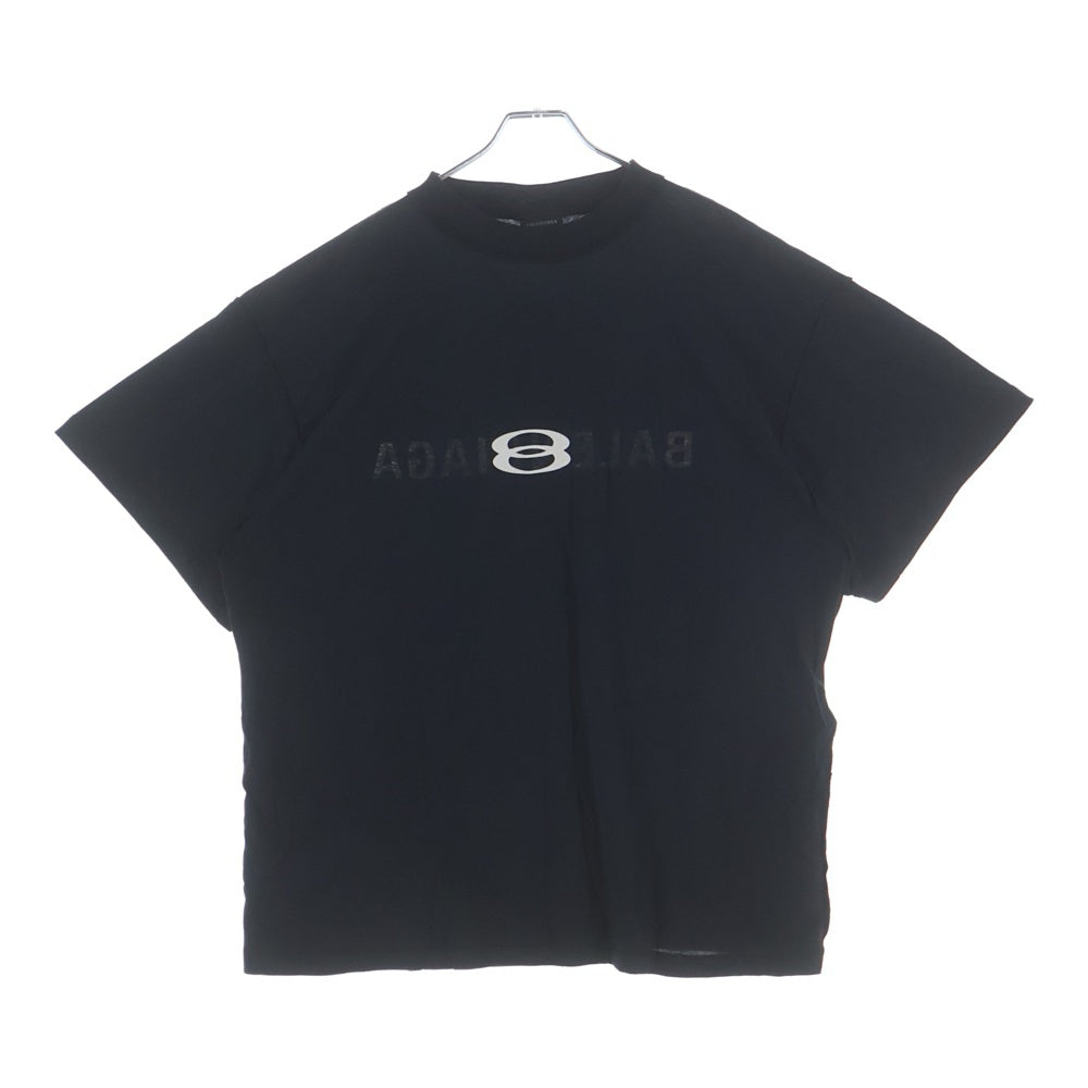 BALENCIAGA(バレンシアガ) Inside Out T-Shirt インサイドアウト ロゴプリントTシャツ 半袖カットソー ブラック 787358 TQVJ4