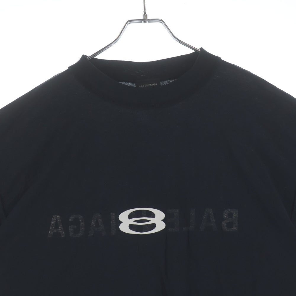 BALENCIAGA(バレンシアガ) Inside Out T-Shirt インサイドアウト ロゴプリントTシャツ 半袖カットソー ブラック 787358 TQVJ4