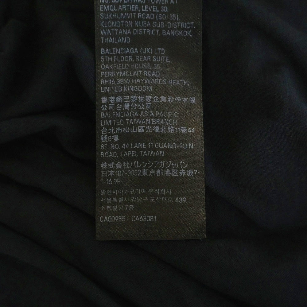 BALENCIAGA(バレンシアガ) Inside Out T-Shirt インサイドアウト ロゴプリントTシャツ 半袖カットソー ブラック 787358 TQVJ4