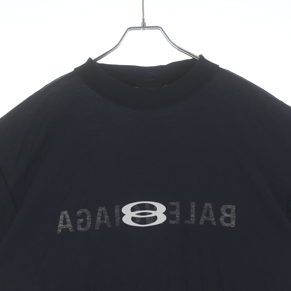 BALENCIAGA(バレンシアガ) Inside Out T-Shirt インサイドアウト ロゴプリントTシャツ 半袖カットソー ブラック 787358 TQVJ4
