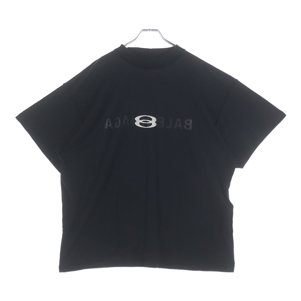 BALENCIAGA(バレンシアガ) Inside Out T-Shirt インサイドアウト ロゴプリントTシャツ 半袖カットソー ブラック 787358 TQVJ4