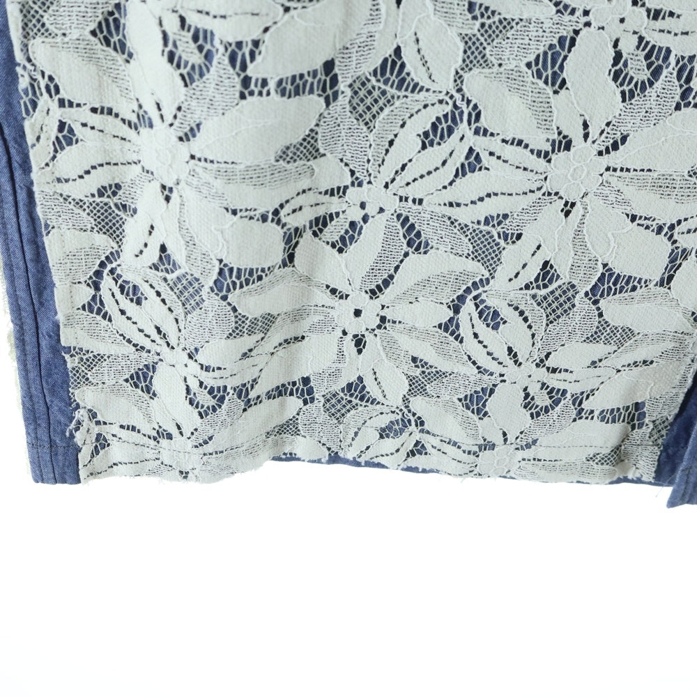 Needles(ニードルス) ×UNION CABANA SHIRT ユニオン カバナ デニム 半袖シャツ ホワイト/インディゴ MR540