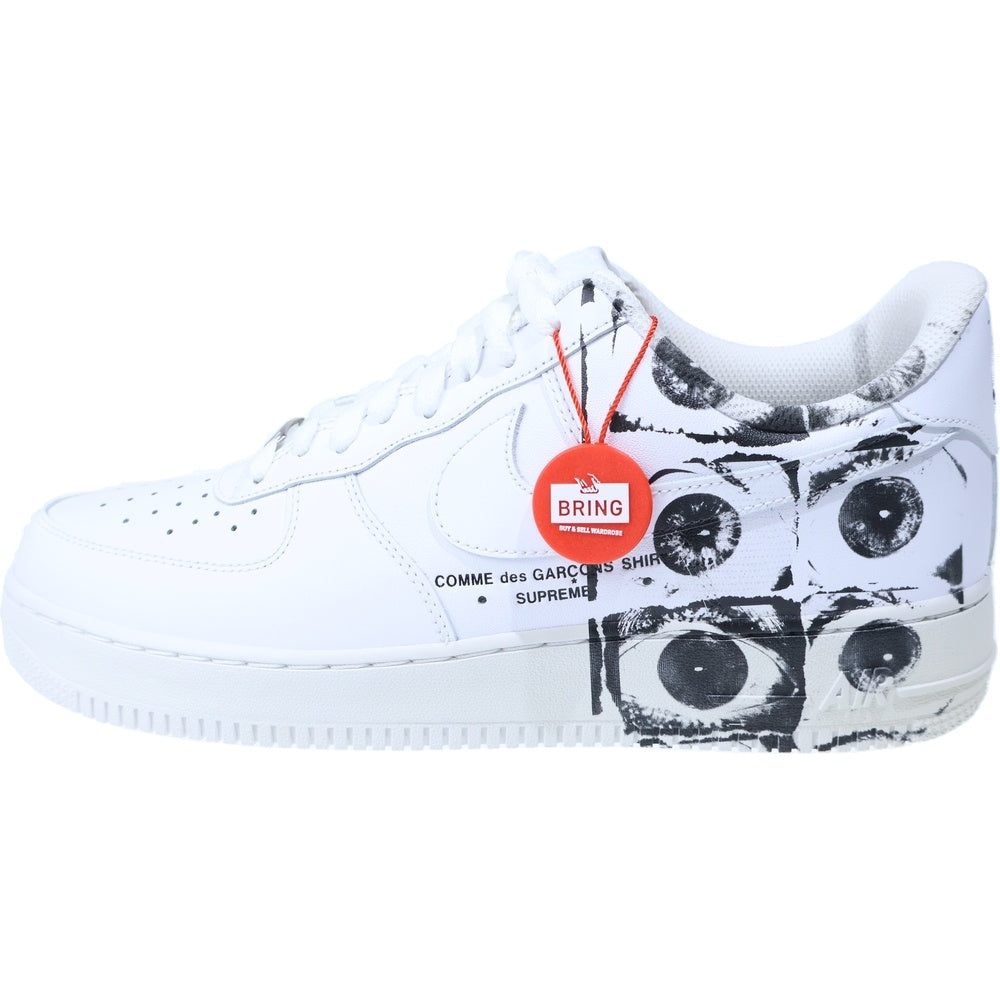 NIKE(ナイキ) 17SS ×COMME des GAR?ONS ×SUPREME AIR FORCE 1 LOW コムデギャルソン シュプリーム エアフォース 1 ローカットスニーカー ホワイト US10/28cm 923044-100