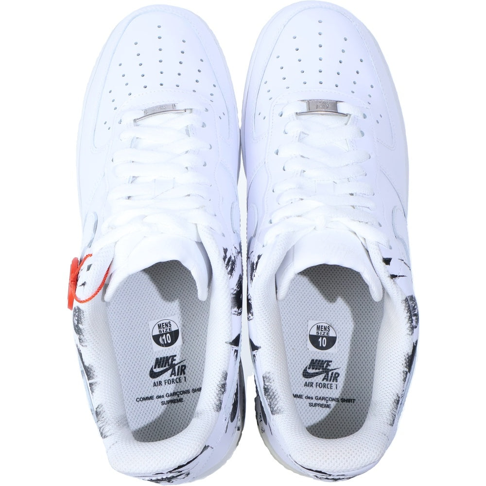 NIKE(ナイキ) 17SS ×COMME des GAR?ONS ×SUPREME AIR FORCE 1 LOW コムデギャルソン シュプリーム エアフォース 1 ローカットスニーカー ホワイト US10/28cm 923044-100