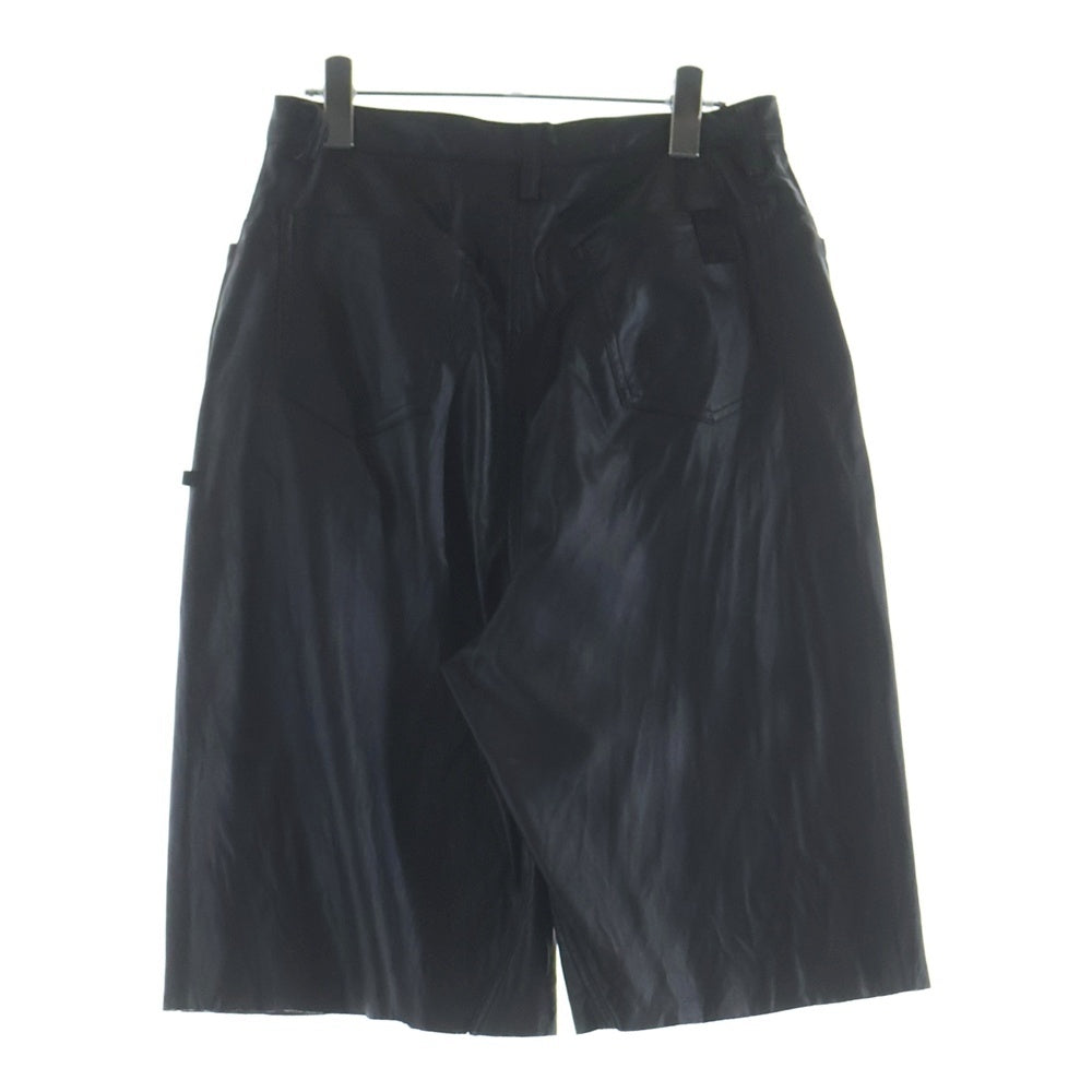 N.HOOLYWOOD(エヌハリウッド) 21SS ジップフライ フェイクレザー バギーショーツ ハーフパンツ ブラック 2221-CP50-025