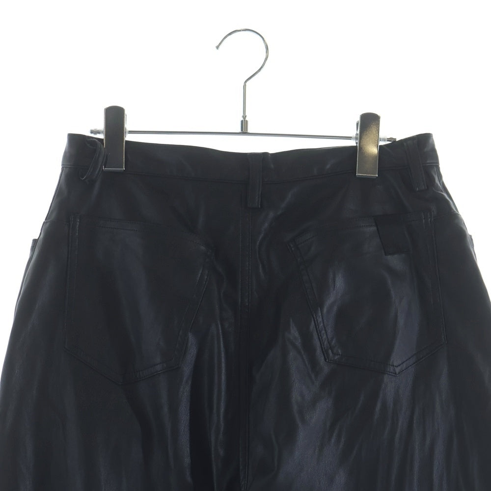N.HOOLYWOOD(エヌハリウッド) 21SS ジップフライ フェイクレザー バギーショーツ ハーフパンツ ブラック 2221-CP50-025