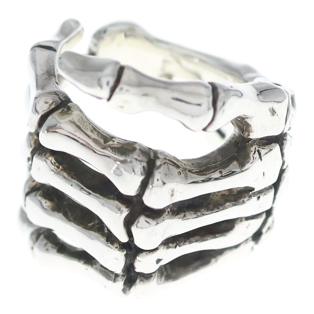 CRAZY PIG(クレイジーピッグ) BONE HAND RING ボーンハンド リング シルバー 12