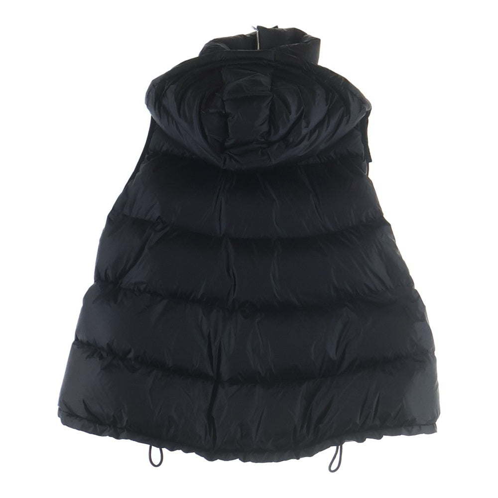 Sacai(サカイ) DOWN VEST フレアシルエット フーデッド ダウンベスト ブラック 17-03393