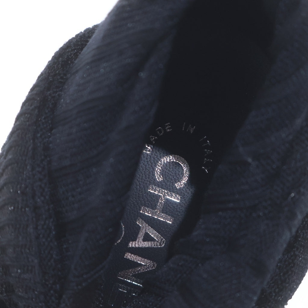 CHANEL(シャネル) PATENT LEATHER HEEL SOCKS PUMPS パテントレザー ソックス ヒールパンプス ブラック レディース G29979Y15427