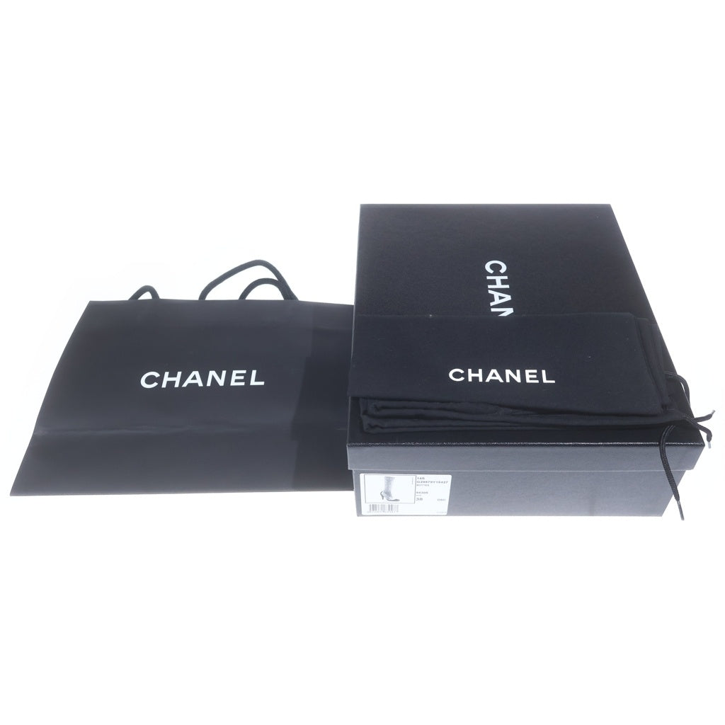 CHANEL(シャネル) PATENT LEATHER HEEL SOCKS PUMPS パテントレザー ソックス ヒールパンプス ブラック レディース G29979Y15427