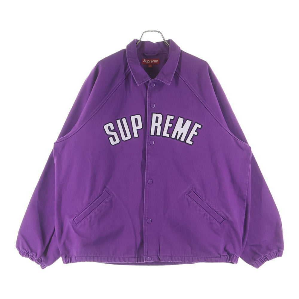 SUPREME(シュプリーム) 24SS Arc Denim Coaches Jacket ロゴエンブロイダリー アーク デニム コーチ ジャケット パープル