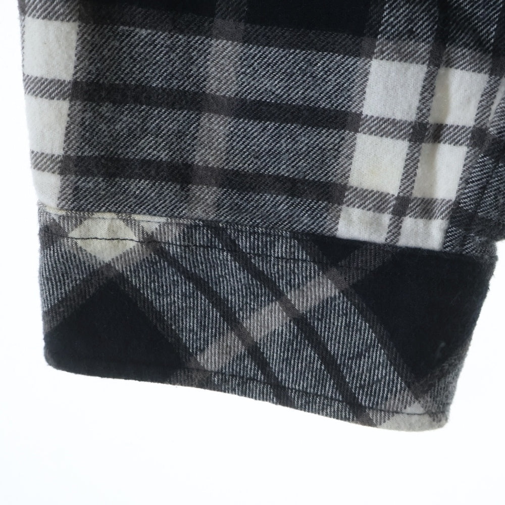 SUPREME(シュプリーム) 21SS ×HYSTERIC GLAMOUR Plaid Flannel Shirt ヒステリックグラマー エンブロイダリーデザイン プラッド フランネル チェックシャツ 長袖シャツ ブラック