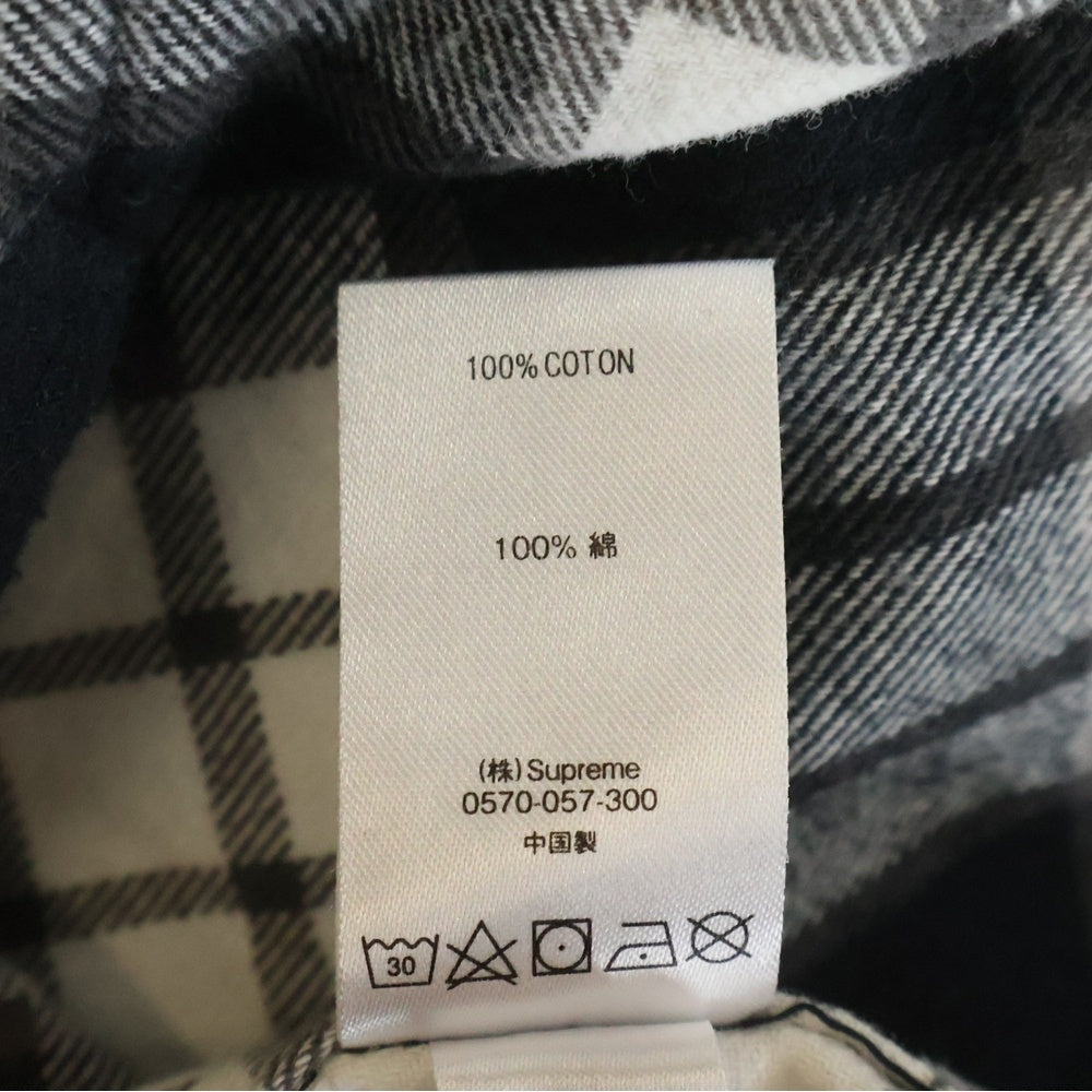 SUPREME(シュプリーム) 21SS ×HYSTERIC GLAMOUR Plaid Flannel Shirt ヒステリックグラマー エンブロイダリーデザイン プラッド フランネル チェックシャツ 長袖シャツ ブラック