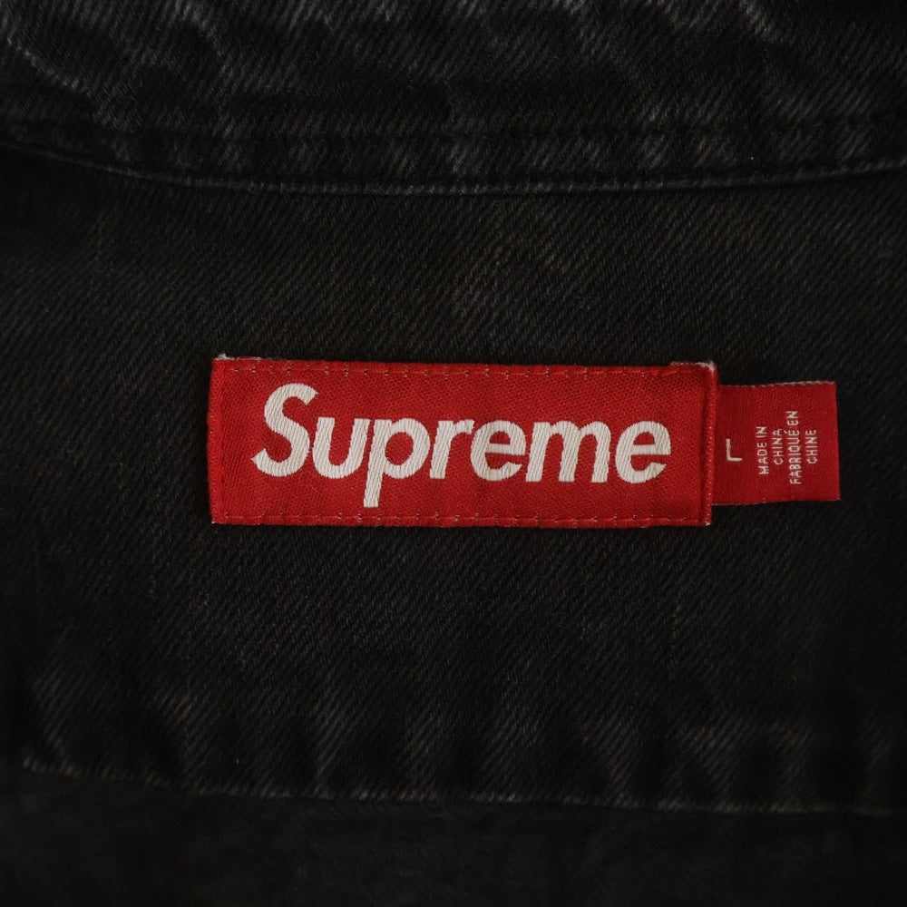 SUPREME(シュプリーム) 25SS Small Box Denim Shirt スモール ボックス デニム レギュラーカラー シャツ 長袖シャツ ブラック