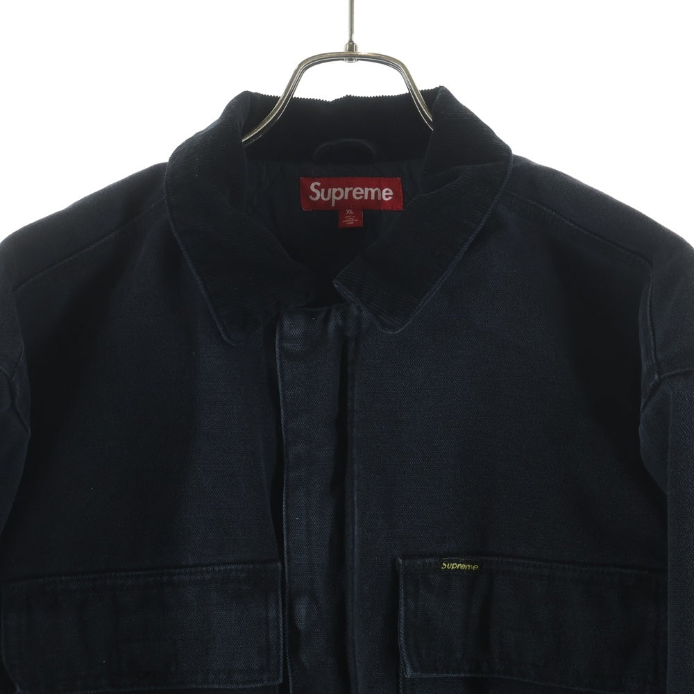 SUPREME(シュプリーム) 25SS Old English Canvas Work Jacket オールドイングリッシュ キャンバス ワーク デニム ジャケット ブラック