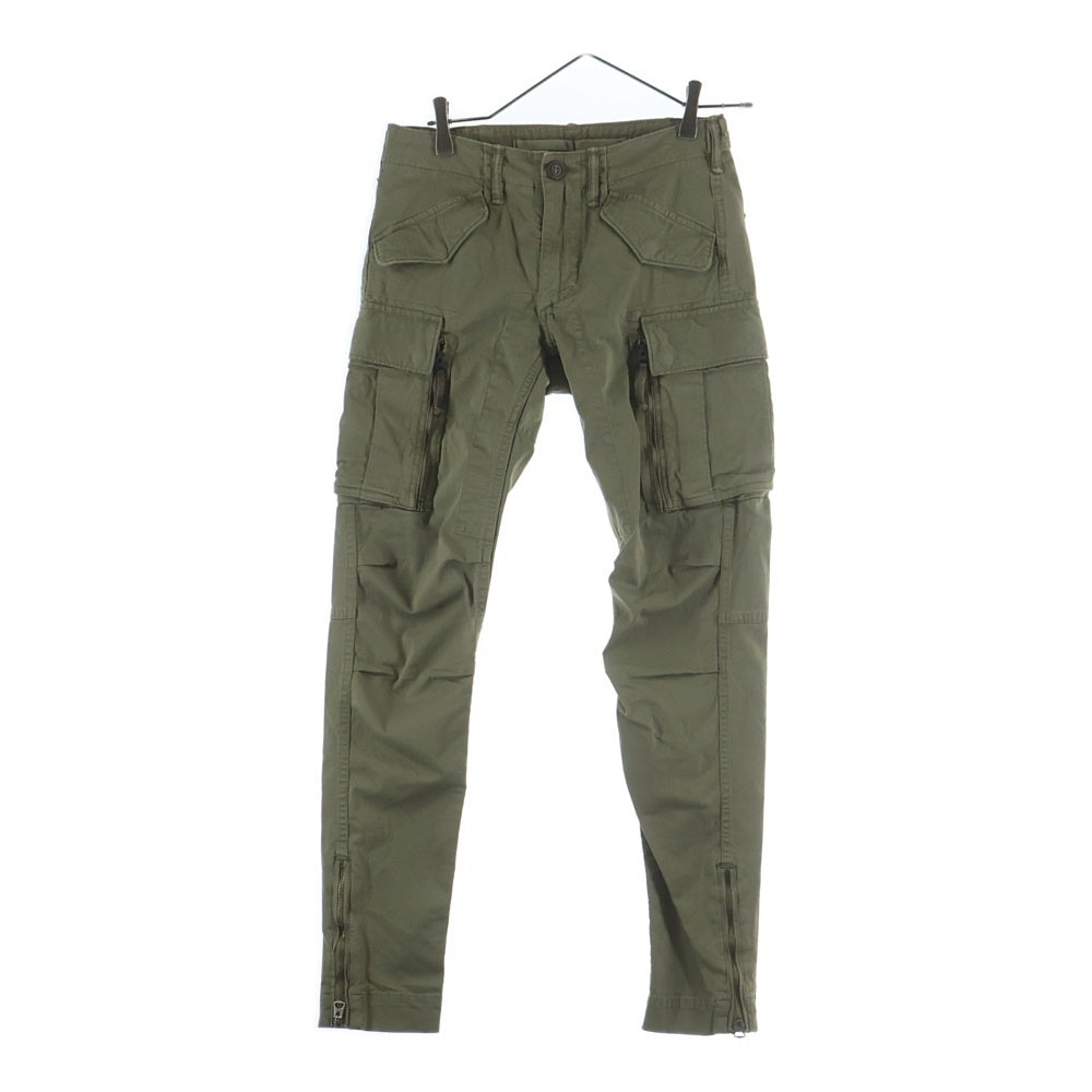 RRL(ダブルアールエル) コットン ミリタリー スリムフィット カーゴパンツ レディース カーキ